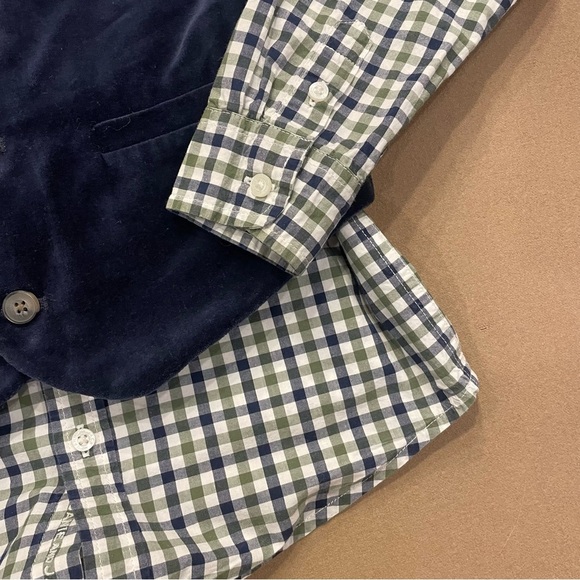 Janie & Jack Boys Velvet Vest and Button Down Set Size 8 - Picture 2 of 16